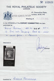 120414 1857 DIE 2 1D PL.60 ROSE-RED ON WHITE PAPER ERROR IMPERFORATE (SG40a)(DJ).