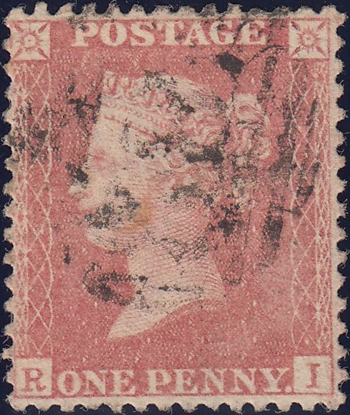 120530 1857 1D PL.27 PALE ROSE ON TRANSITIONAL PAPER (SPEC C9(4)(RI).