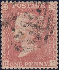 120530 1857 1D PL.27 PALE ROSE ON TRANSITIONAL PAPER (SPEC C9(4)(RI).