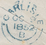 120736 PL.143 PALE ORANGE-BROWN SHADE (SG12)(AG) ON COVER LONDON TO CARLISLE/MISSING IMPRIMATUR LETTERING.
