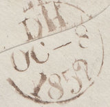 120736 PL.143 PALE ORANGE-BROWN SHADE (SG12)(AG) ON COVER LONDON TO CARLISLE/MISSING IMPRIMATUR LETTERING.