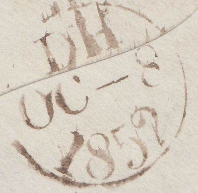 120736 PL.143 PALE ORANGE-BROWN SHADE (SG12)(AG) ON COVER LONDON TO CARLISLE/MISSING IMPRIMATUR LETTERING.