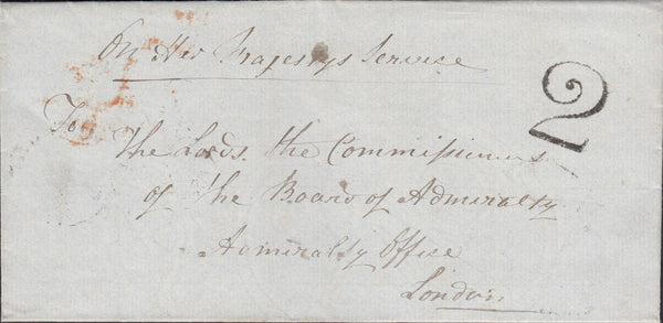 120920 1846 MAIL PORTSEA (HANTS) TO ADMIRALTY OFFICE LONDON WITH PORTSMOUTH '2' CHARGE MARK IN BLACK (HA1050) AND 'PORTSEA' UDC (HA922).