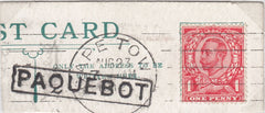 121019 1912 PIECE WITH 1D DOWNEY (SG342) CANCELLED CAPETOWN.