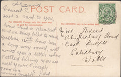 121075 1912 MAIL CANADA TO SAILSBURY WITH ½D DOWNEY CANCELLED QUEBEC.