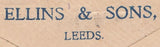 121174 1912 ADVERTISING MAIL LEEDS TO DENMARK WITH DOWNEY ISSUE.