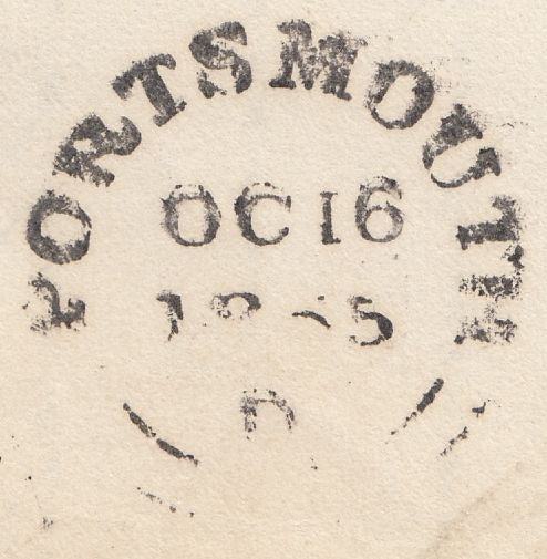 121216 1845 MAIL PORTSEA (HANTS) TO ADMIRALTY OFFICE LONDON WITH PORTSMOUTH '2' CHARGE MARK IN BLACK (HA1050) AND 'PORTSEA' UDC (HA922).