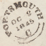 121217 1845 MAIL PORTSEA (HANTS) TO ADMIRALTY OFFICE LONDON WITH PORTSMOUTH '2' CHARGE MARK IN BLACK (HA1050) AND 'PORTSEA' UDC (HA922).