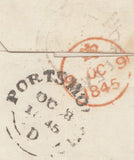 121220 1845 MAIL PORTSEA (HANTS) TO ADMIRALTY OFFICE LONDON WITH PORTSMOUTH '2' CHARGE MARK IN BLACK (HA1050) AND 'PORTSEA' UDC (HA922).