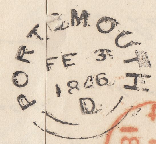 121223 1846 MAIL PORTSEA (HANTS) TO ADMIRALTY OFFICE LONDON WITH PORTSMOUTH '2' CHARGE MARK IN BLACK (HA1050) AND 'PORTSEA' UDC (HA922).