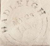 121275 1846 SUFFOLK/'IPSWICH 1D PAID' UNIFORM PENNY POST HAND STAMP (SK215).