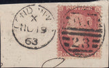 121384 1856-57 1D PL.42 MATCHED PAIR LETTERED DE ON BLUED PAPER (SG29) AND WHITE PAPER (SG40).