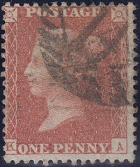 121438 PL.42 MATCHED PAIR LETTERED KA ON BLUED PAPER (SG29) AND WHITE PAPER (SG40).