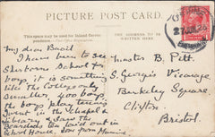 121552 1923 OBORNE/SHERBORNE RUBBER DATE STAMP ON MAIL TO BRISTOL.