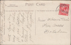 121559 1922 HANDLEY/SALISBURY RUBBER DATE STAMP ON MAIL TO FRODSHAM.