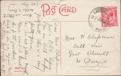121581 1923 LUDWELL/SALISBURY RUBBER DATE STAMP TO DEVIZES.