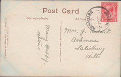 121589 1927 ASHMORE/SALISBURY RUBBER DATE STAMP USED LOCALLY.