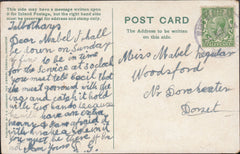 121599 1914 WEST STAFFORD/DORCHESTER RUBBER DATE STAMP USED LOCALLY.