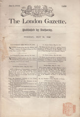 121607 'THE LONDON GAZETTE' MAY 31 1842 DETAILING POSTAL SERVICE AND RATES TO SOUTH AMERICA.