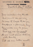 121669 1890 ½D POST CARD DAWLISH TO NORTH DEVON WITH POETIC RESPONSE TO AN INVITE.