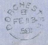 121672 1858 '377' DUPLEX OF OTTERY ST. MARY (DEVON) ON COVER TO DORCHESTER.