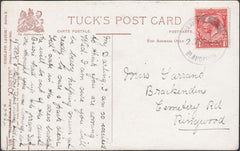 121693 1920 STOURTON CAUNDLE/BLANDFORD RUBBER DATE STAMP TO RINGWOOD.