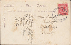 121694 1919 STOURTON CAUNDLE/BLANDFORD RUBBER DATE STAMP TO STALBRIDGE.