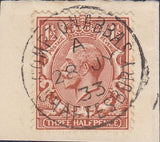 121706 1913 COMPTON ABBAS/SHAFTESBURY RUBBER DATE STAMP USED LOCALLY.