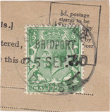 121712 1930 SHIPTON GORGE/BRIDPORT/DORSET RUBBER DATE STAMPS.