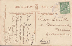 121719 1918 MILTON-ON-STOUR/GILLINGHAM/DORSET RUBBER DATE STAMP LOCAL USAGE.