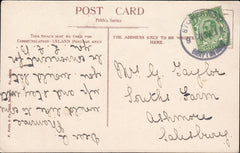 121724 1911 STOWER ROW/SHAFTESBURY RUBBER DATE STAMP TO SALISBURY.
