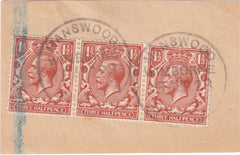 121728 1928 MANSWOOD/WIMBORNE/DORSET RUBBER DATE STAMP.