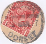 121789 1921 KINGSTON/DORSET RUBBER DATE STAMP TO STURMINSTER NEWTON.
