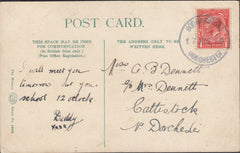 121801 1919 GODMANSTONE/DORCHESTER RUBBER DATE STAMP LOCAL USAGE.