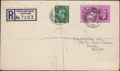 121815 1949 REGISTERED MAIL PORTLAND DOCK (DORSET) TO SLOUGH.