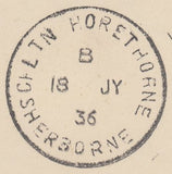 121866 CHARLTON HORETHORNE/SHERBORNE DATE STAMPS.