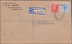 121867 1952 MAIL H AND A WALLACE (STAMP DEALERS LONDON) WITH INVOICE.