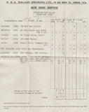 121867 1952 MAIL H AND A WALLACE (STAMP DEALERS LONDON) WITH INVOICE.