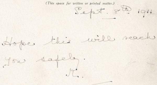 121905 1911 FIRST OFFICIAL U.K. AERIAL POST/LONDON POST CARD IN OLIVE-GREEN TO CARNARVON.