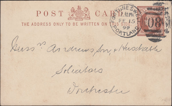 121993 COLLECTION OF FORTUNESWELL, PORTLAND (DORSET) CANCELLATIONS.