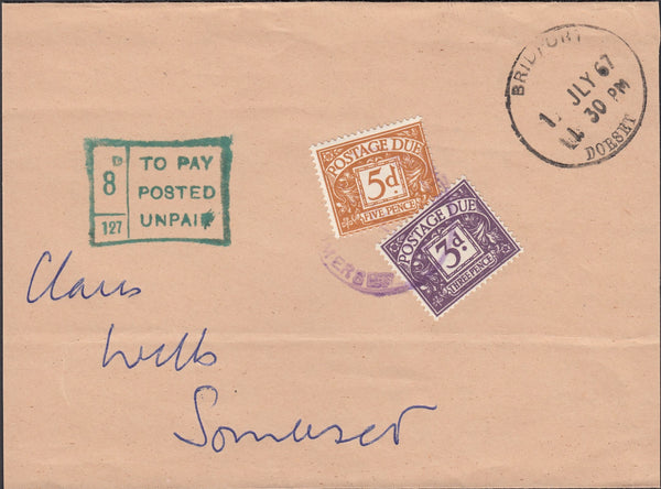 121998 COLLECTION OF BRIDPORT (DORSET) CANCELLATIONS AND DATE STAMPS.