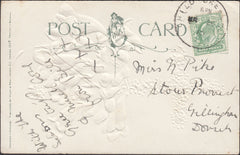 122005 1910 MAIL TO GILLINGHAM DORSET WITH CHILD OKEFORD SKELETON.