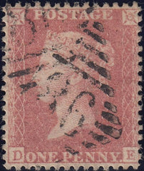 122024 1857 DIE 2 1D PL.47 MATCHED PAIR LETTERED DE TRANSITIONAL SHADE (SPEC C9) AND WHITE PAPER (SG40).