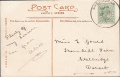 122080 1906 MAIL TO STALBRIDGE (DORSET) WITH SHERBORNE SKELETON DATE STAMP.