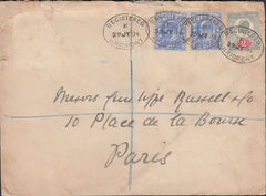 122119 1904 REGISTERED MAIL BRIDPORT (DORSET) TO PARIS.