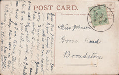 122137 1908 MAIL USED IN DORSET WITH POOLE SKELETON DATE STAMP.