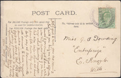 122146 1911 MAIL TO KNOYLE WILTS WITH SEDGEHILL/SHAFTESBURY RUBBER DATE STAMP.