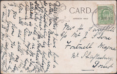 122148 1911 MAIL TO SHAFTESBURY WITH BOTHENHAMPTON RUBBER DATE STAMP.