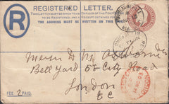 122171 1903 REGISTERED MAIL FIFEHEAD NEVILLE (DORSET) TO LONDON.