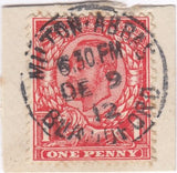122178 1909 MAIL WITH 'MILTON.ABBAS/BLANDFORD' DATE STAMP.